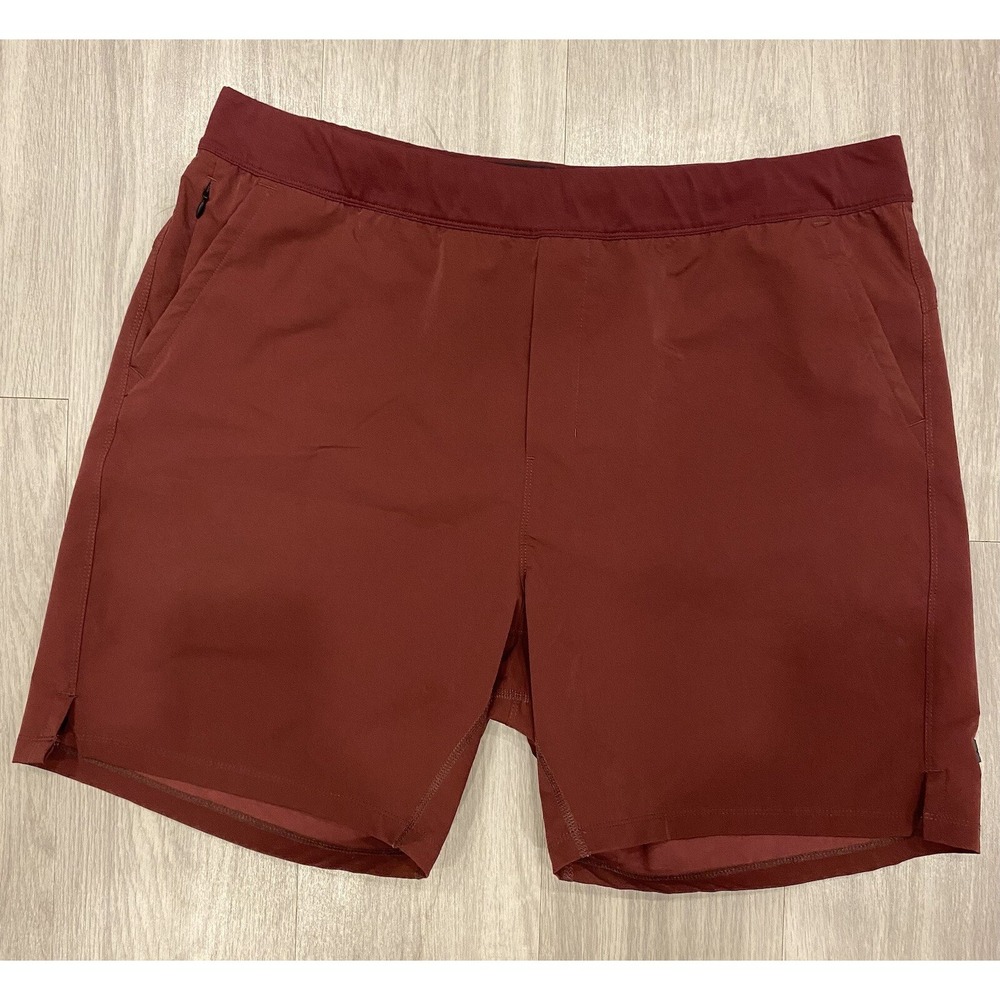 Public Rec Shorts Mens 42 Red Flex Performance Athletic Stretch Drawstring